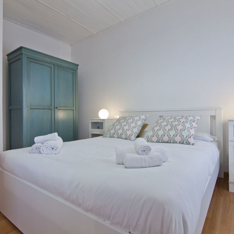 Flaminia: Bedroom with bathroom ensuite . The bedroom and bathroom face an internal street.