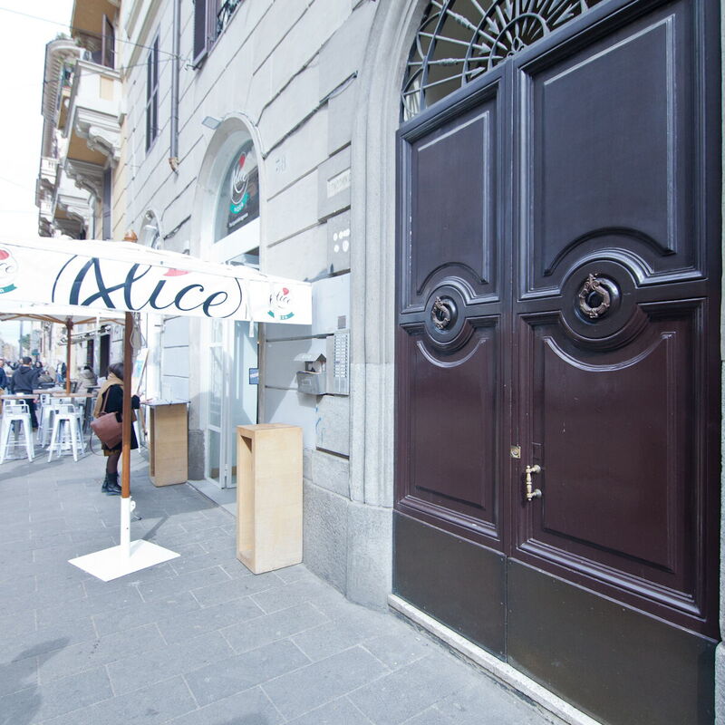 Flaminia: Building Exterior, Main Entrance