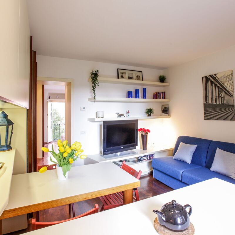 San Vittore-a-one Bedroom: Dining Room, Living Room, Summer