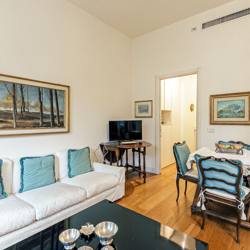 Conca Del Naviglio One Bedroom: Living Room