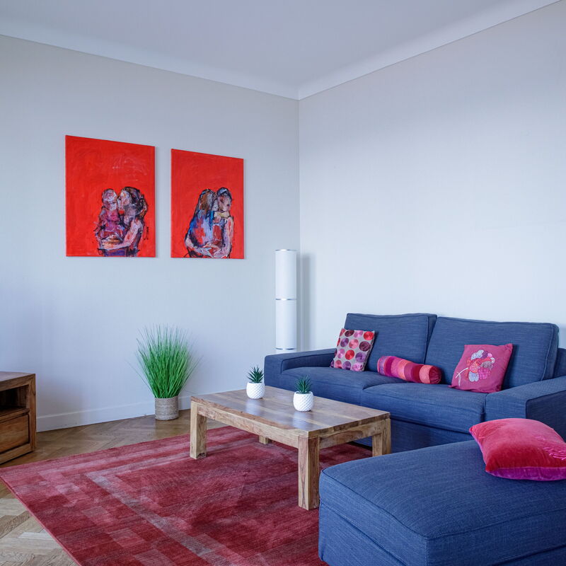 Bel Appartement Face à La Mer Près Du Centre: Salon