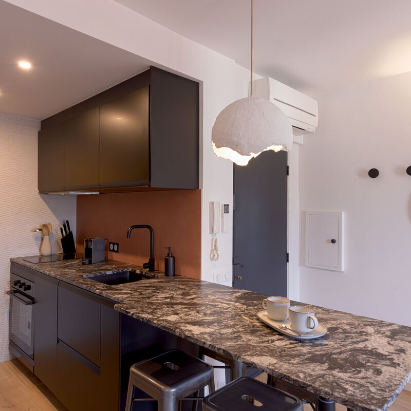 Duplex Pradignac: Kitchen