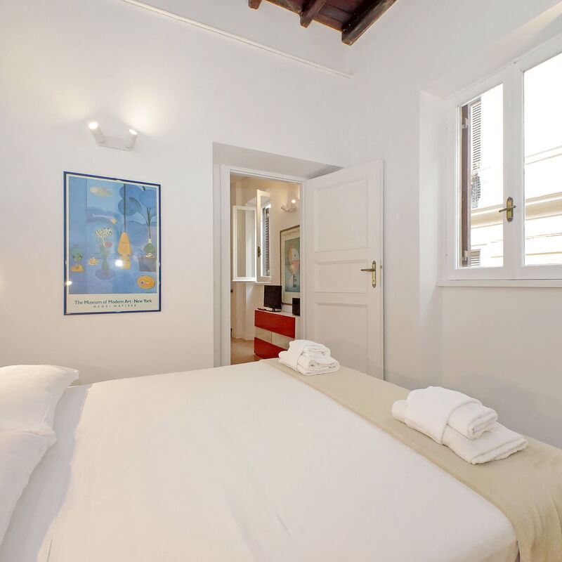 Caprareccia In Monti: chambre à coucher, Salle de bain