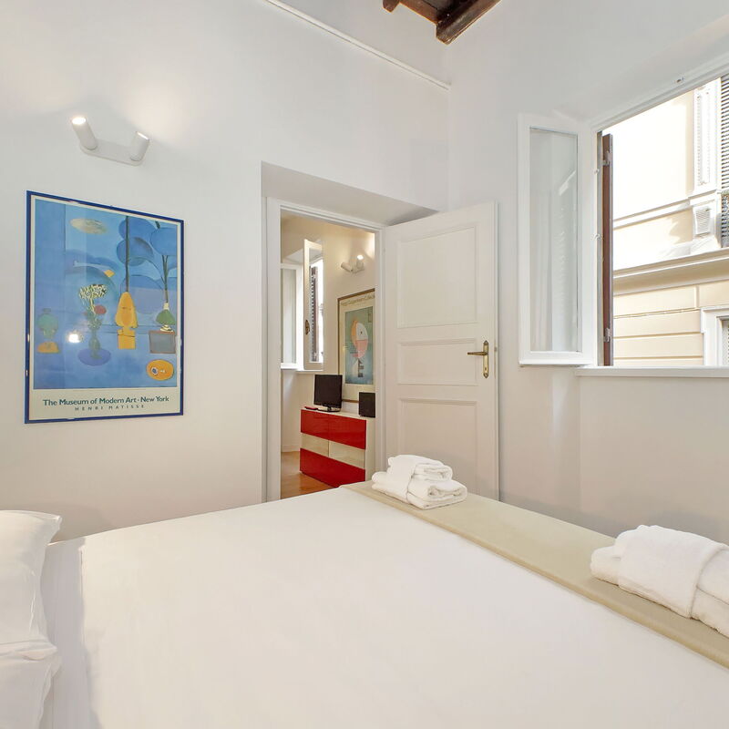 Caprareccia In Monti: chambre à coucher, Salle de bain