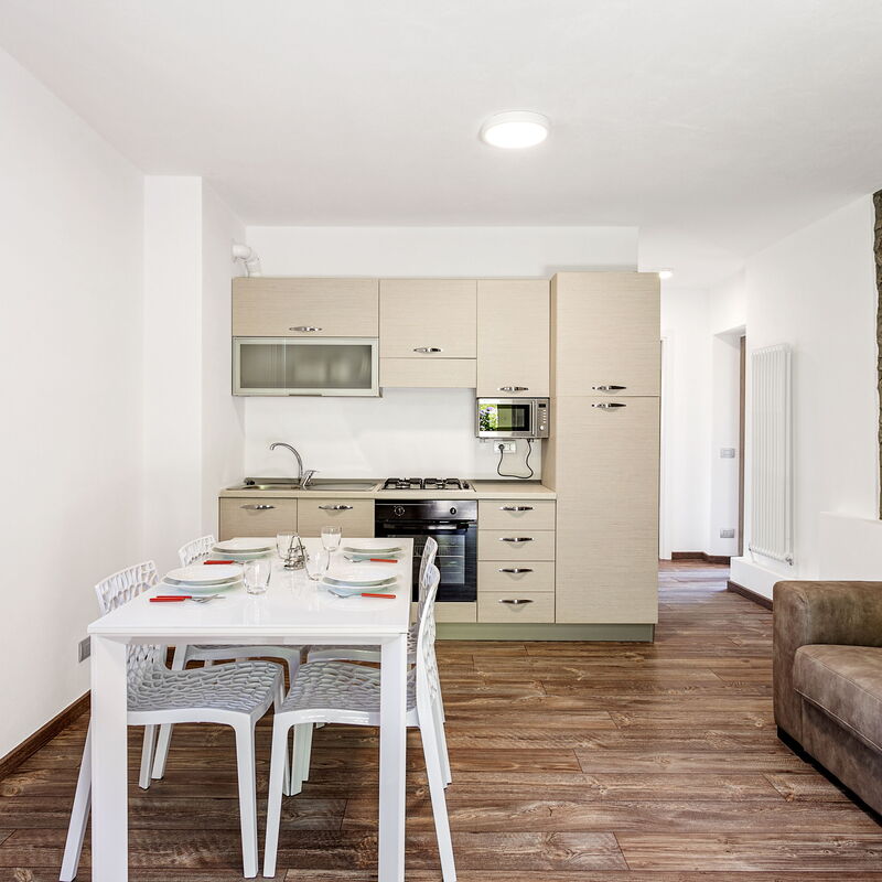 Cremia Suites: Dining Room, Kitchen, Living Room