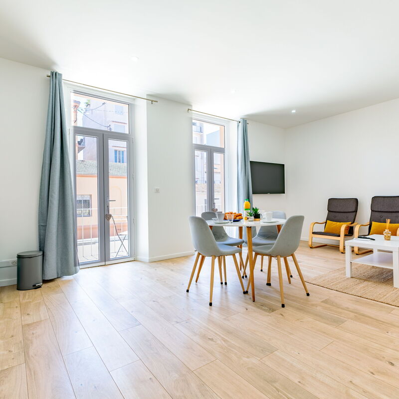 Cocons Apartments: Cucina, Soggiorno