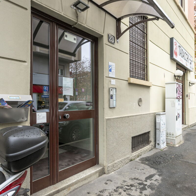 Romolo Bitti [Ca Granda-Zara]: Building Exterior, Main Entrance