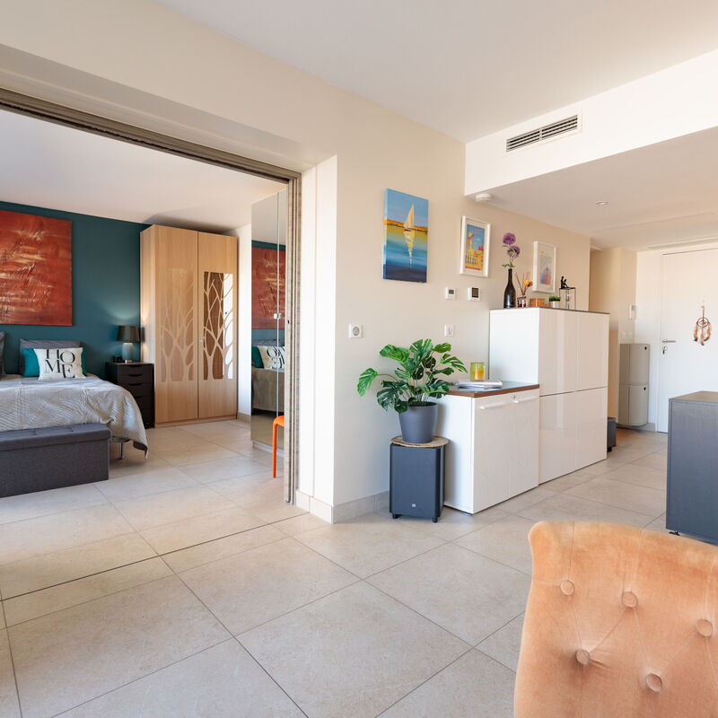 Villa Lerins 405: Bedroom, Kitchen, Living Room