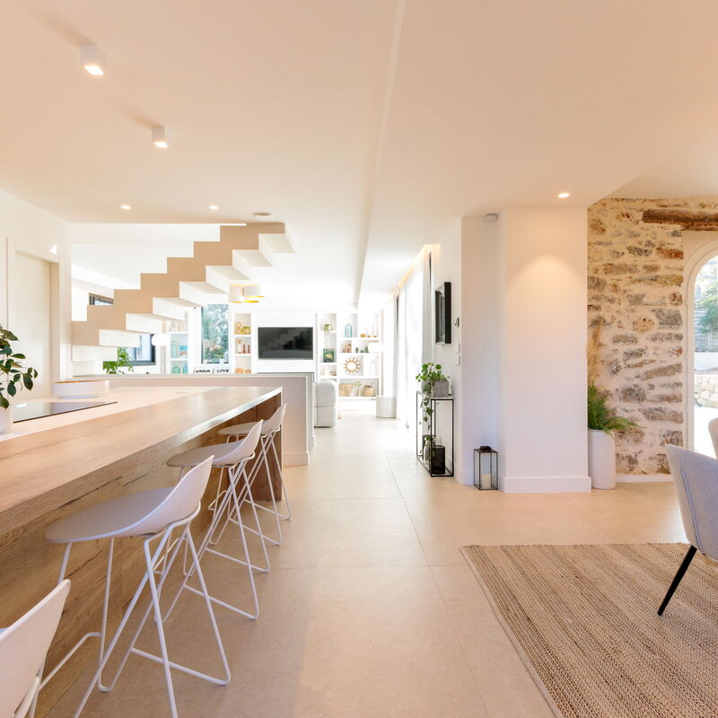 Villa Cannes: Cucina, Sala da pranzo, Soggiorno