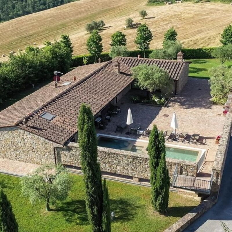 Villa La Tabaccaia: Balcony / Terrace / Patio, Building Exterior, Garden, Outdoor, Pool, Scenic View